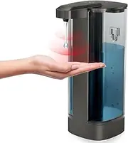 Automatic Liquid Soap Dispenser 17oz/500ml Touchless Dish Soap Dispenser IPX5 Waterproof 4 Adjustable Dispensing Levels,USB Liquid Hand Soap Dispenser Electric for Kitchen Bathroom Hotel (Black)