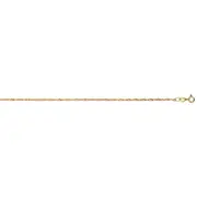9ct Yellow Gold 25cm Singapore Anklet