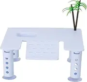 Ipetboom Climbing Coconut Tree Turtle Drying Back Platform Plastic Square Reptile Platform Easy Clean for Aquarium