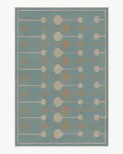 185' x 275' | Machine Washable Runner Rug | Kid & Pet Friendly | Indoor Rug | Jonathan Adler Droplet Blue Rug | Ruggable