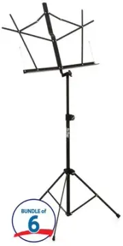 On-Stage SM7122BB Compact Folding Music Stand with Bag - 6 Pack