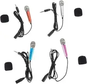 Yardwe 4Pcs Portable Mini Microphones for Singing and Voice Recording Compatible with Phones and Laptops Durable Design for Home Karaoke and Music Use