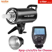 Godox SK400II Studio Strobe Flash Head with Reflector + XPRO-C/N/S/F/O Trigger