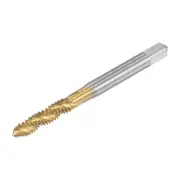 3/16-24 UNF High Speed Steel Titanium Plated Machine Spiral Flute Thread Tap