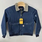 Carhartt Denim Sherpa Lined Jacket Relaxed Fit Women’s XL Barn Chore Jean NWT