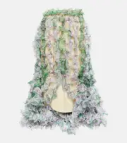 [Susan Fang] Susan Fang Asymmetric tulle midi skirt M/L multicoloured