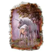 3D Shape Unicorn Wall Sticker, Vinyl Art Removable Window Decal Mural Home Decor
