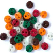 Micro Mini Harvest 1807 - Buttons Galore - Craft Sewing - Round 2 Hole Buttons