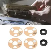 DIY Reel to Reel Cassette: Retro Blank Metal Reel Cassette Tape with 4 Reels, 2 Wheels for Music Recording(Reel Thickness: Approx. 0.25mm / 0.01in) (goodstumbler7uCxv-11)