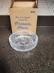 Vintage Princess House #830 Lead Crystal Three Light Taper Candle Holder