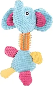 Plush Dog for Puppies and Dogs Cute Cartoon Elephant Design Teeth Cleaning Molar Soft Interactive Chew for Pet Comfort and Relaxation