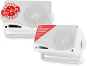 3-Way Outdoor Speakers 3.5" 200W Weatherproof Marine Grade for Home Patio Boat