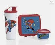TUPPERWARE Superman 3 Lunch Snack 3 Pc Set