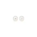 9ct Gold 6mm Fresh Water Pearl Button Stud Earrings in White
