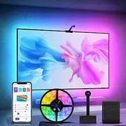 Envisual TV LED Backlights with Camera – 3.8M RGBIC Wi-Fi TV Backlights for TVs and PCs, Works with Alexa and Google Assistant, App Control, Music Sync, Dimmab