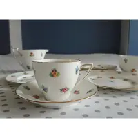 在飛比找蝦皮購物優惠-Minton 英國百年骨瓷品牌 歐式手繪滿版小花 茶杯+杯碟