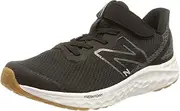 [New Balance] Kids Fresh Foam Arishi V4 Bungee Lace with Top Strap Running Sport Sneakers Shoes Black/White 5 W