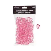Mega Crafts - 1/2 Pound Acrylic Decorative Ice Rock Cubes - Pink