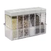 6 Pcs Spice Shaker Jars, Salt and Pepper Shakers, Plastic Spice White