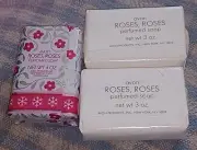 LOT OF 3 Avon Roses Roses perfumed bar soap Bar Soap 3 oz. Vintage SEALED NEW