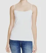 $73 Cosabella Women's White Talco Micro-Modal Built-In Bra Camisole Size XL