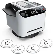 2-in-1 Card Dealer and Shuffler, 360° Rotating Automatic Card Dealing and Shuffling Machine with 4 Wireless Dealer Buttons, Card Dispenser for 2-8 Players, for Blackjack, Texas Hold'em (Color : White