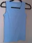 TALBOTS XS RIBBED TANK TOP LIGHT BLUE