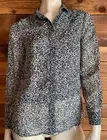 NWT LIVERPOOL TEAL ANIMAL PRINT SIZE XS CHIFFON BLOUSE #14719
