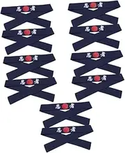 [TOVINANNA] Sets Authentic Samurai Headband Japanese Sushi Chef Wraps Fabric Braid Hair Band Hair Accessories for Women Pcs
