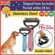 Dog Pet Cat Grooming Comb Brush Undercoat Rake Dematting Deshedding Trimmer ToLR