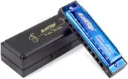 EASTTOP Blues Harmonica Key of C 10 Holes Harp Diatonic Mouth Organ Harmonica US