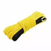 10MM x 30M Dyneema Yellow Winch Rope Synthetic strap 4WD Boat Recovery Cable