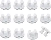 ZZLZX 12PCS Bottom Rail Cord Cover Button White Color Tape Lock Plug, Blind Bottom Rail Lock Button for Faux Wood Bottm Rail Repair Parts for Horizontal Blinds