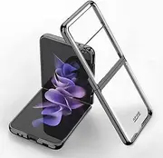 [YukeTop] Cover for Samsung Galaxy Z Flip 3 Case, Folding Protective Cover, All-Inclusive Protection, Anti-Drop, Hard PC, Cover Protection for Samsung Galaxy Z Flip 3.(Black)