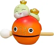Fish Percussion Instrument | Traditional Zen Drum | Cute Fish Mokugyo Instrument New Year Snake Temple Blocks Percussion Toys for Desk Decoration Calming