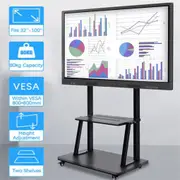 Fin 32-100" Rolling/Mobile Tv Cart Tv Trolley Large Load Corner Floor Tv Stand Shelf