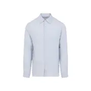 [Orlebar Brown] Orlebar Brown-Light Blue Justin Linen Shirt-Uomo M STAND