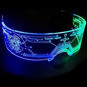 GIOD LED Glasses Party Glasses Cyberpunk LED Colorful Color Changing Lights Rechargeable Futuristic Glasses Halloween Christmas Decoration