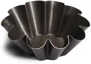 (4" (100mm)) - Paderno Brioche Mould Non Stick Tinned Steel - 4" (100mm)
