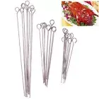 10pcs meat goose Round Roast Skewers Stick Stainless Steel NeedlD·J,