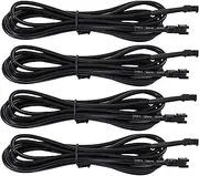 4PCS 78.74 inch 2-Pin Pure White LED Rock Lights Kit Extension Wire Cable Cord for ZONECONA4/8/12/16Pods Pure White LED Rock Lights Kit, Underglow Neon Lights 12v Waterproof for Truck Jeep ATV