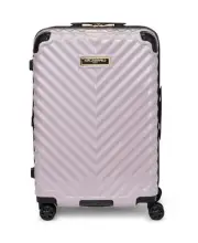 KARL LAGERFELD Women's Suitcase Spinner Wheels Hardside, Lilac, Medium