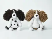 Springer Spaniel Crochet Dog Amigurumi, Stuffed Cute Animal Toy High Quality