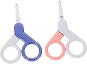 Kisangel 2Pcs Scissors Nail Clippers Lightweight Durable Manicure Cutters Made Safe Design for Newborns for Nail Care
