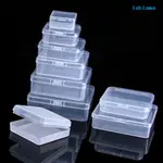 [LBA]PP塑膠盒子 正方形半透明包裝盒 小物料盒 白色收納盒有蓋