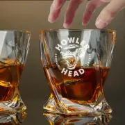 Custom Engraved Howler Head Whiskey Glass – 10 oz Twisted Rocks Glass