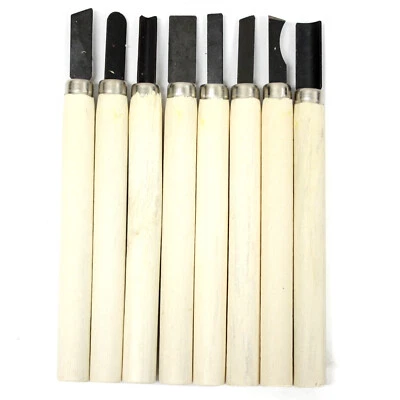 8 pc Mini Wood Carving Chisels Clay Molding Modeling Wax Precision Knife Candle