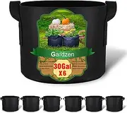 Gardzen 6-Pack 30 Gallon Grow Bags, Aeration Fabric Pots with Handles