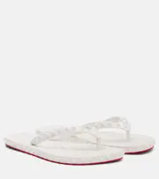 [Christian Louboutin] Christian Louboutin Super Loubi Flip spiked thong sandals AU 7 white