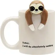 Decodyne Sloth Lazy Funny Coffee Mug, Funny Gifts for Women and Men 12 oz.